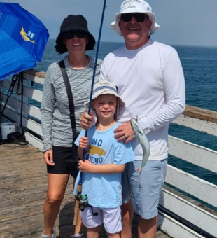 Pier fishing Family